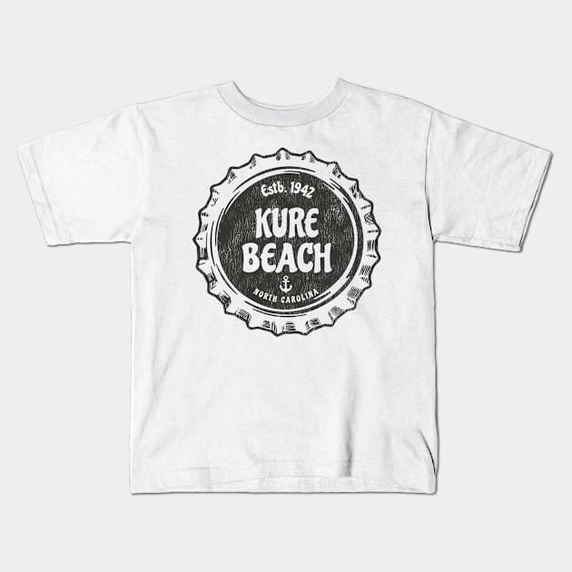 Kure Beach, NC Summertime Vacationing Bottle Cap Kids T-Shirt by Contentarama